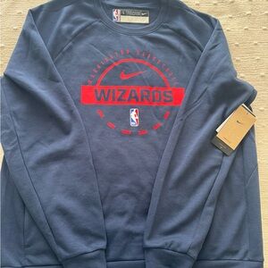 New with tags Nike Men's Navy Blue Wizards Crewneck Dri-Fit sweatshirt